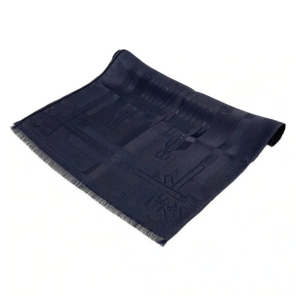 Auth HERMES Ankle/Marine Silk Scarf - Picture 1 of 3